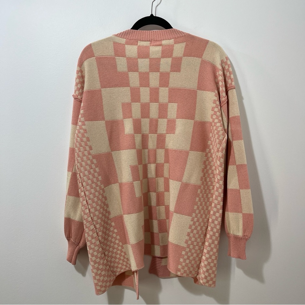 Relaxed Fit Spring Pink Checkered Statement Barbi… - image 3